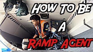 HOW TO BE A RAMP AGENT  WORK VLOG [upl. by Nirac]