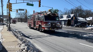 Eatontown Fire Department Ladder 1192 Responding 21424 [upl. by Zoes]