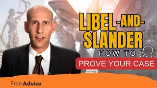 How Do You Prove Libel and Slander [upl. by Arimas]