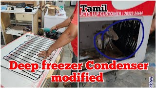 deep freezer Condenser modified workshoptamil [upl. by Ettenauq]