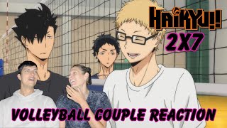 Volleyball Couple Reaction to Haikyu S2E7 quotMoonrisequot [upl. by Arahset]