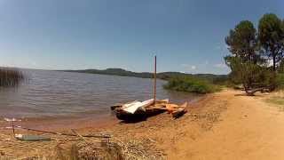 Sailing canoe Eureka quotLa Savonnièrequot  Uruguay [upl. by Renaxela]