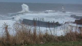 Seaham Harbour Storm Surge 2 13th January 2013 [upl. by Nosredneh686]