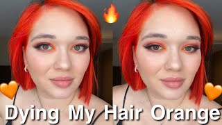 Dying My Hair with Sunset Orange by ArcticFox SunsetOrange ArcticFox [upl. by Eilahs755]