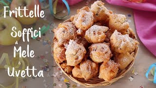 FRITTELLE SOFFICI DI MELE E UVETTA Ricetta Facile Per Carnevale  Fatto in casa da Benedetta [upl. by Sumetra164]