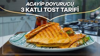 Refika ile Karaca Test Mutfağı  Acayip Doyurucu 3 Katlı Tost Tarifi [upl. by Adnoryt]