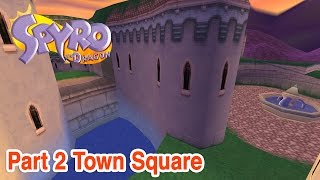 Spyro the Dragon  Part 2 Town Square  HD PS1 Widescreen Hack [upl. by Trev906]