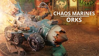 Chaos Space Marines vs Orks  A 10th Edition Warhammer 40k Battle Report [upl. by Marsh]