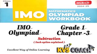 Class 1  IMO  SOF  International Olympiads  Chapter 3  Subtraction  olympiad grade1 [upl. by Nybor637]