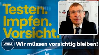 Trotz fallender CoronaZahlen quotdie Pandemie ist noch nicht vorbeiquot  WELT INTERVIEW [upl. by Esorbma]