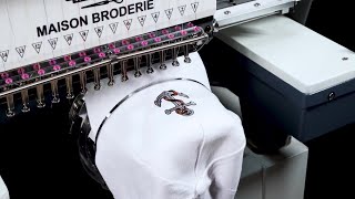 Broderie casquette  Machine à broder industrielle Maison Broderie [upl. by Gairc54]