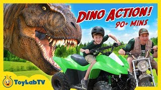 Giant Life Size Dinosaur Adventure With Jurassic World Fallen Kingdom Toys amp 90 Mins of Dinosaurs [upl. by Anomor]