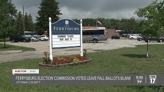 Ferrysburg election commission votes leave fall ballots blank [upl. by Aicirpac]