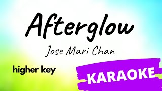 Afterglow  Jose Mari Chan KARAOKE higher key [upl. by Aleit]