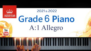 ABRSM 20212022 Grade 6 A1 Allegro  G B Pescetti Piano exam piece [upl. by Ycrem]