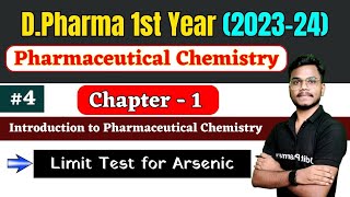 Limit Test for Arsenic । Chapter1 Introduction to Pharmaceutical Chemistry । DPharma 1st Year [upl. by Arhas564]