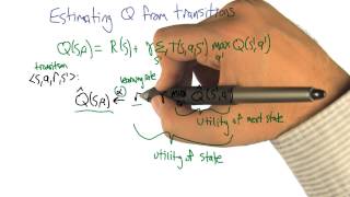 Estimating Q From Transitions  Georgia Tech  Machine Learning [upl. by Rehpotsirc242]