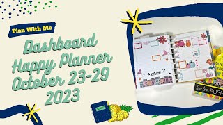 Plan With Me Dashboard Happy Planner October 2329 2023 [upl. by Nosemyaj487]