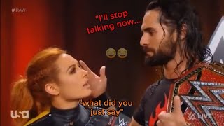 Becky Lynch amp Seth Rollins funny moments ft brollins being chaotic dorks brollins [upl. by Loar]