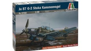 Italeri Ju 87 G2 Stuka Kanonenvogel 148 Unboxing [upl. by Ardell]