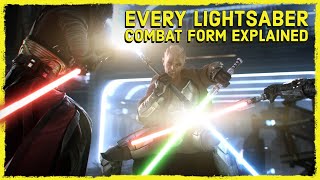 EVERY SINGLE Lightsaber Combat Form And Fighting Technique Explained In Depth Canon  Legends [upl. by Ejrog]