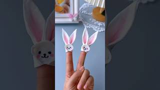 Beautiful finger rabbit tissue paper crafts art shorts short trending viralviral shorts [upl. by Eecak]