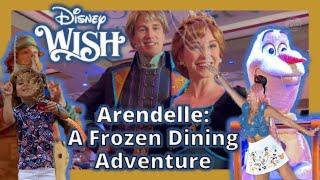 Disney Wish cruise day 2 part 2 Arendelle A Frozen Dining Adventure experience 4 [upl. by Alitha]