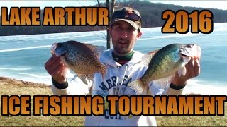 ICE FISHING TOURNAMENT 2016  Western Pa Hardwater Tournament Series Lake Arthur [upl. by Charie]