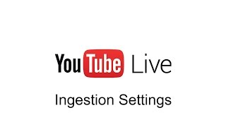 YouTube Live Ingestion Settings [upl. by Annahtur]