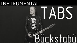 Rammstein Buckstabu instrumental cover with tabs backing track and lyrics [upl. by Lainey]