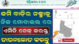 How To Check Odisha Bhu Naksha  Bhu Naksha Odisha Village Map  How To Download Bhu Naksha Odisha [upl. by Einnep]