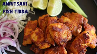 AMRITSARI FISH TIKKA RECIPE  How To Make Fish Tikka On Tawa  Restaurant Style Spicy Fish Tikka [upl. by Iemaj]