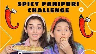 Spicy Panipuri Challenge with Sharma Sisters  Tanya Sharma  Kritika Sharma [upl. by Va460]