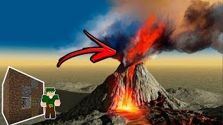 SOBREVIVEMOS AO VULCÃO EM ERUPÇÃO  DESAFIO DA BASE VS VULCÃO COM DAVI MINECRAFT RECORDE MUNDIAL [upl. by Lipps]