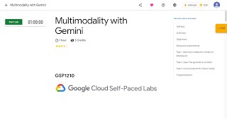 Qwiklabs  Multimodality with Gemini GSP1210 [upl. by Natale]