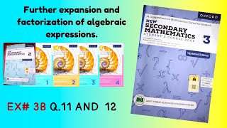 Ex3B Q 11 and 12 Further Expansion and factorization of algebraic expressions d3 math 8th viral [upl. by Reger519]