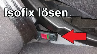 Isofix Base ausbauen  Isofix lösen Kindersitz entfernen Anleitung [upl. by Ahsiekram900]