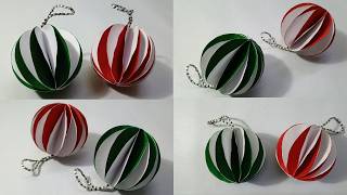 Honeycomb Ball Ornament  Christmas Decoration Ideas Using Paper  Christmas Crafts  Paper Crafts [upl. by Ohl133]