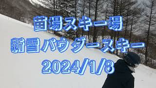 苗場スキー場 新雪パウダースキー 202418 [upl. by Sharma906]