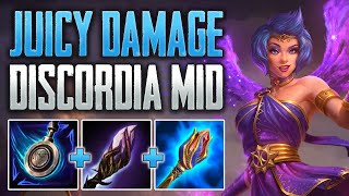 JUICY DAMAGE Discordia Mid Gameplay SMITE Conquest [upl. by Aneret]