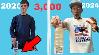 3000Bottle Flips In A Row World Record Attempt [upl. by Llerod161]