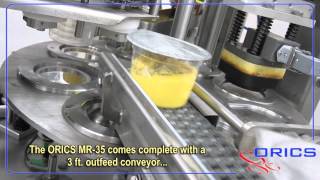 ORICS MR35 Rotary yogurt Cup filling and Sealing machine Pudding and Toppings [upl. by Ikilisav]