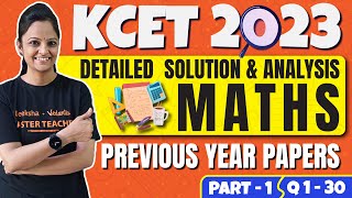 KCET 2023 Maths Part 1  Previous Year Question Papers with Solutions kcetpyq [upl. by Anida]