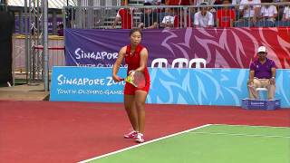 Slovakia Vs China  Womens Doubles Tennis  Gold Medal Contest  Singapore 2010 Youth Games [upl. by Ayad]