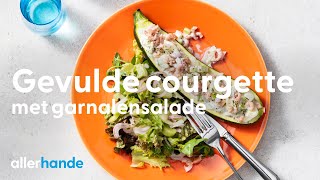 Gevulde courgette met garnalensalade  Recept  Allerhande [upl. by Mychael28]