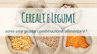 Cereali e legumi sono una giusta combinazione alimentare [upl. by Frisse843]