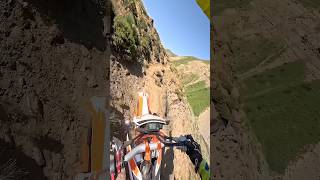 This biker rides one of the craziest trails you’ve ever seen 😱 via motoiranig [upl. by Drusus995]