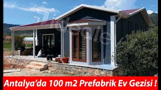 100 M2 Antalya Kaş Prefabrik Ev iç Gezisi 🏡 [upl. by Hayalat]