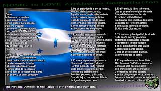 Honduras National Anthem quotHimno Nacional de Hondurasquot INSTRUMENTAL with lyrics [upl. by Suu]