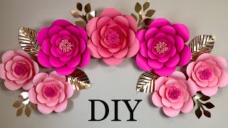 DIY Room Decor Ideas Paper Flower wall Decoration Ideas Easy And Simple [upl. by Dilan]